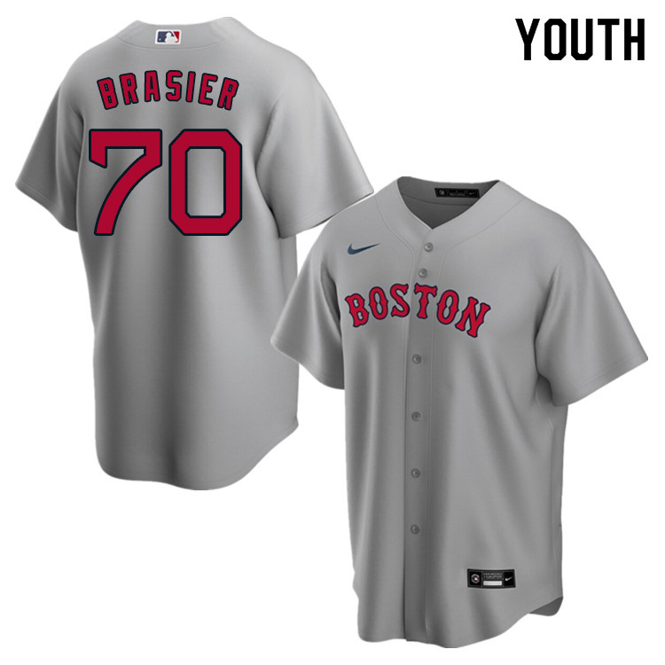 Nike Youth #70 Ryan Brasier Boston Red Sox Baseball Jerseys Sale-Gray